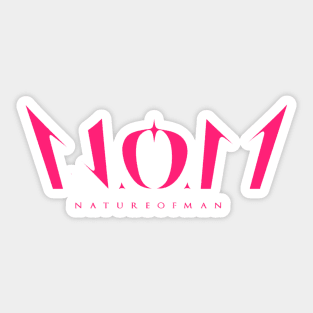 N.O.M Logo white Sticker